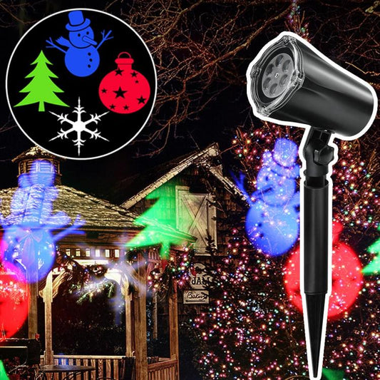 Proiettore Laser Natale Per Esterno Giardino Led Neve Albero Natale Stella Luci
