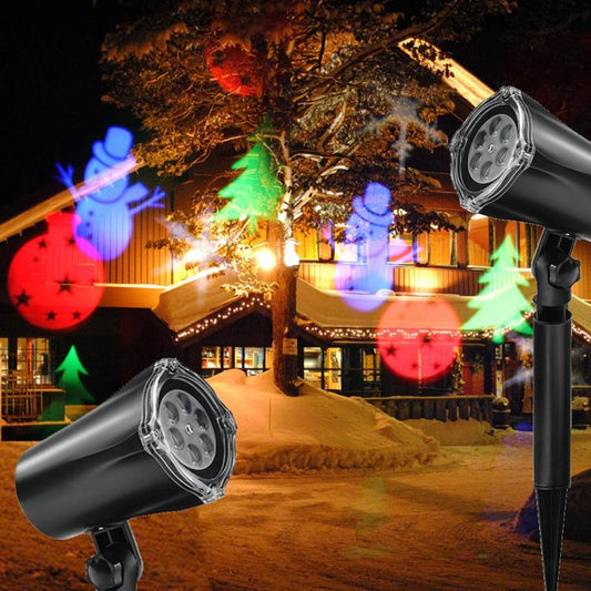 Proiettore Laser Natale Per Esterno Giardino Led Neve Albero Natale Stella Luci