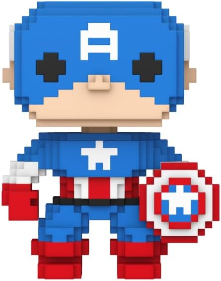 Funko Pop ! Marvel 8-Bit Captain America (1426) Captain America Vinyl Figure 9Cm