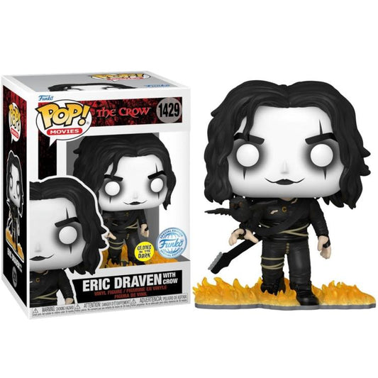 Funko Pop! Movies The Crow (1429) Eric Draven W/ Crow Glows In The Dark Il Corvo