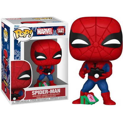 Funko Pop ! Marvel - (1441) - Spider-Man Open Gift Holiday Figure Vinyl 9Cm