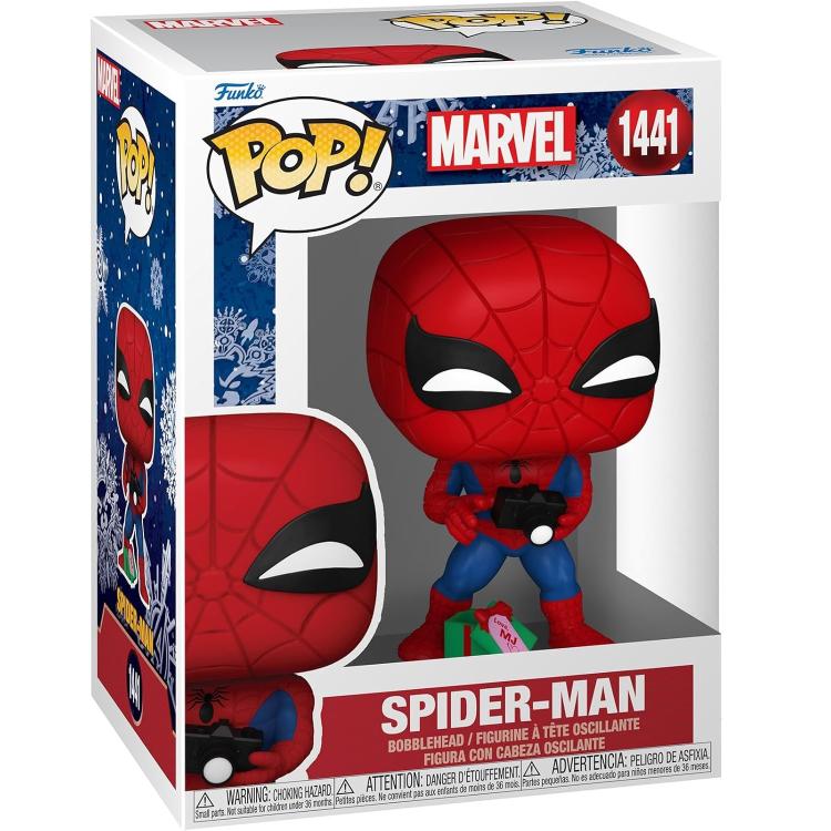 Funko Pop ! Marvel - (1441) - Spider-Man Open Gift Holiday Figure Vinyl 9Cm