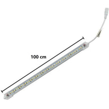 Barra Luminosa Striscia 144 Led 1m Alluminio Rigido 12v Sottopensile Luce Fredda