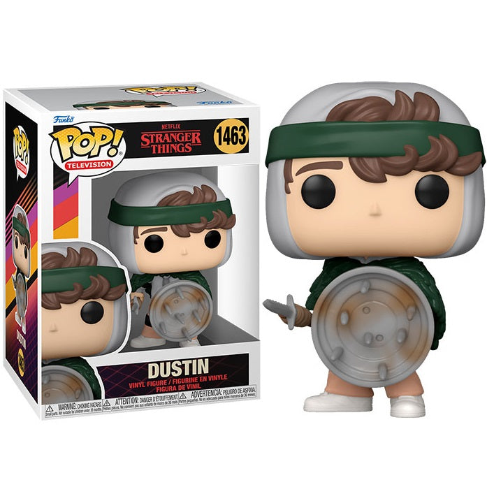 Funko Pop ! Television Netflix Stranger Things S4 - (1463) Dustin Con Scudo 9Cm