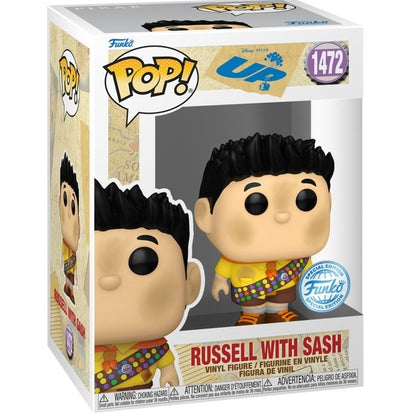 Funko Pop ! Disney Pixar Up - (1472) Russell W/ Sash Figure Vinyl Special 9Cm