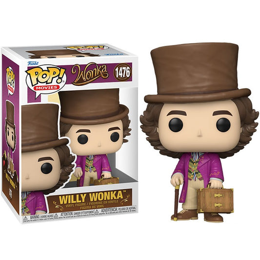 Funko Pop ! Movies Wonka (1476) Willy Wonka With Case And Stick Vinyl Figure 9Cm