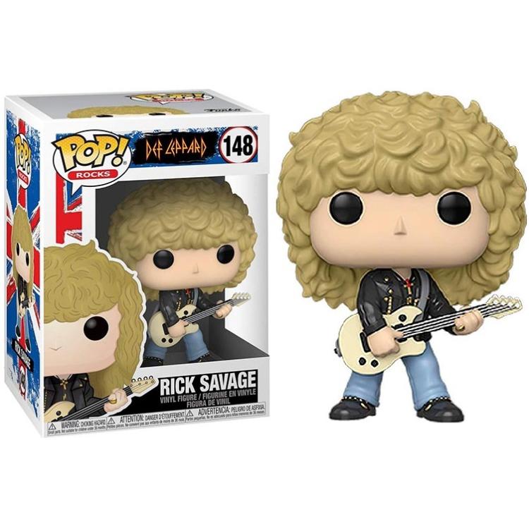 Funko Pop ! Rocks Def Leppard - (148) Rick Savage Figure 9Cm Cantante Anni 70-80