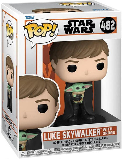 Funko Pop Star Wars Mandalorian - Luke Skywalker With Grogu (482) Vinyl Figure