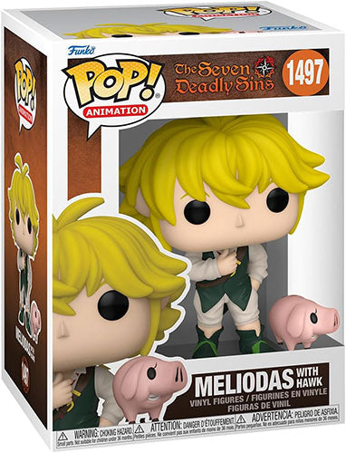 Funko Pop ! Animation Seven Deadly Sins - (1497) Meliodas W/ Hawk Figure 9Cm