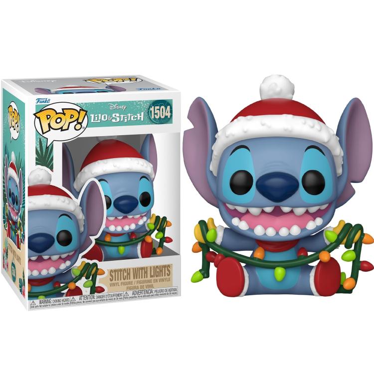 Funko Pop ! Disney Lilo & Stitch Holiday - (1504) Stitch W/ Light Natale 9Cm