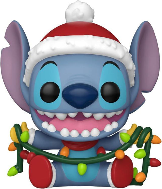 Funko Pop ! Disney Lilo & Stitch Holiday - (1504) Stitch W/ Light Natale 9Cm