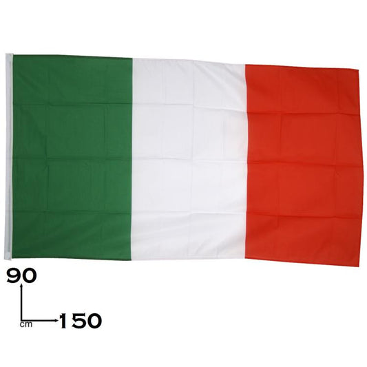 BANDIERA ITALIA CON ASOLA PER ASTA TRICOLORE NAZIONALE ITALIANA GRANDE 150X90 cm