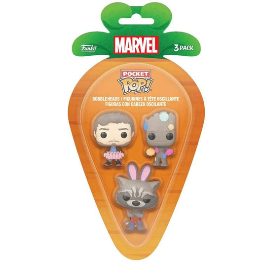 Funko Carrot Pocket Pop! Marvel Guardians Of The Galaxy (Star Lord-Groot-Rocket)