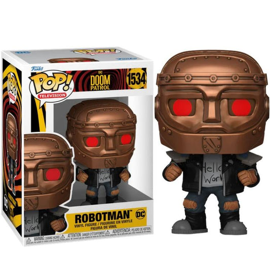 Funko Pop ! Television Doom Patrol (1534) Robotman Vinyl Figure 9Cm Statua