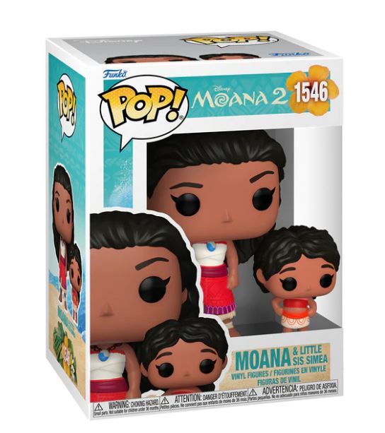 Funko Pop ! Disney Moana 2 - Oceania (1546) Moana & Simea Vinyl Figure 9Cm