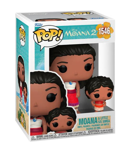 Funko Pop ! Disney Moana 2 - Oceania (1546) Moana & Simea Vinyl Figure 9Cm