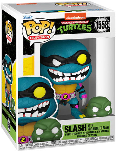 Funko Pop ! Television Tartarughe Ninja (1558) Slash W/Pre-Mutated Slash Tmnt