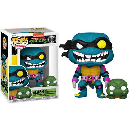 Funko Pop ! Television Tartarughe Ninja (1558) Slash W/Pre-Mutated Slash Tmnt