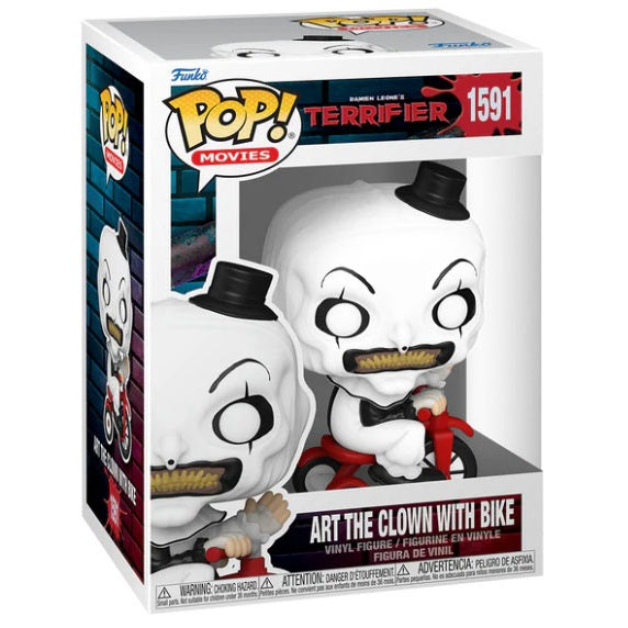 Funko Pop ! Movies Terrifier - (1591) Art The Clown W/ Bike Figure Horror
