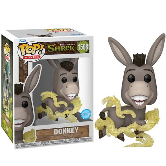Funko Pop ! Movies Shrek 30Th - (1598) Donkey Glitter (Ciuchino) Figure 9Cm