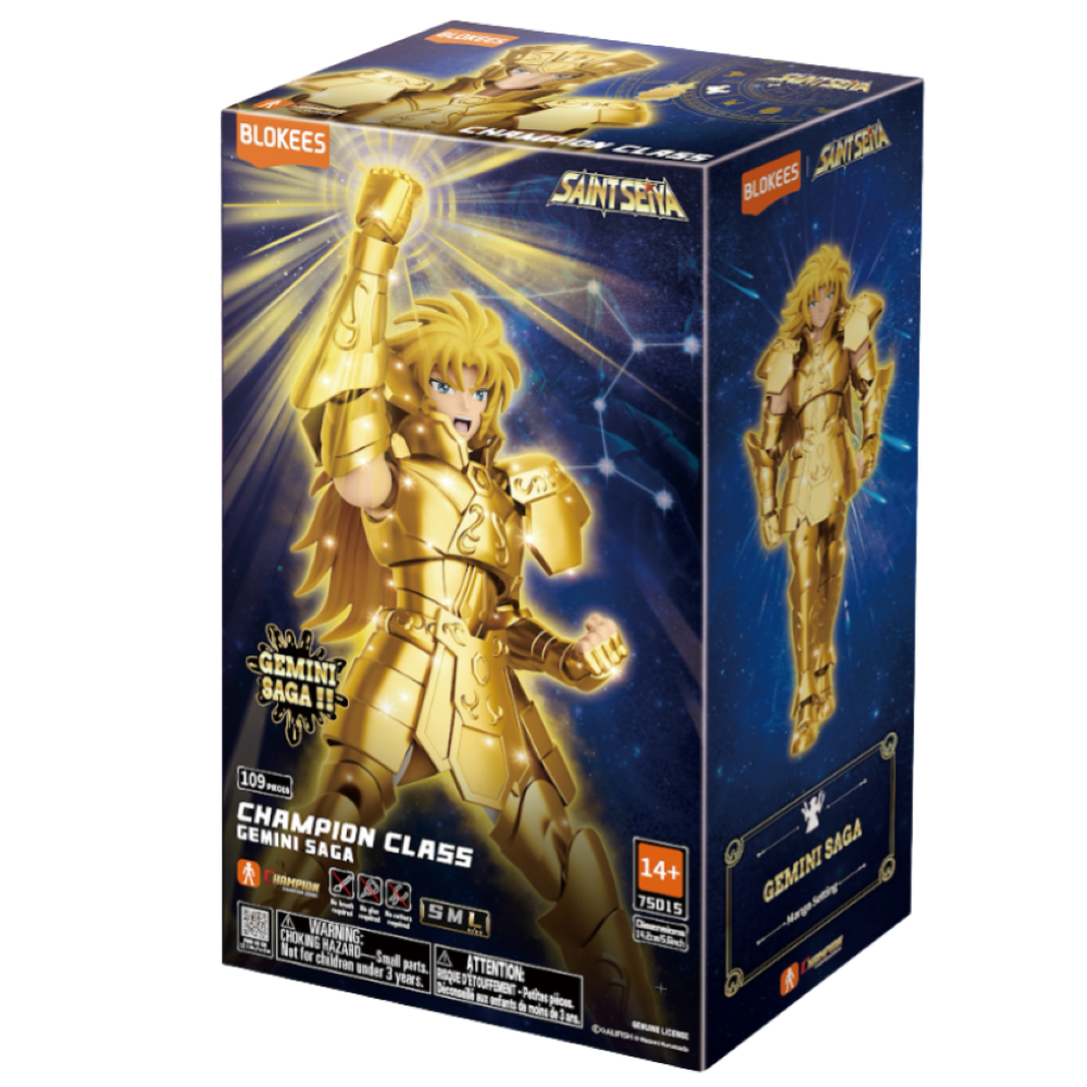 Blokees Saint Seiya: Model Kit Champion Class 13 (Gemini Saga) Action Figure Zodiaco 75015