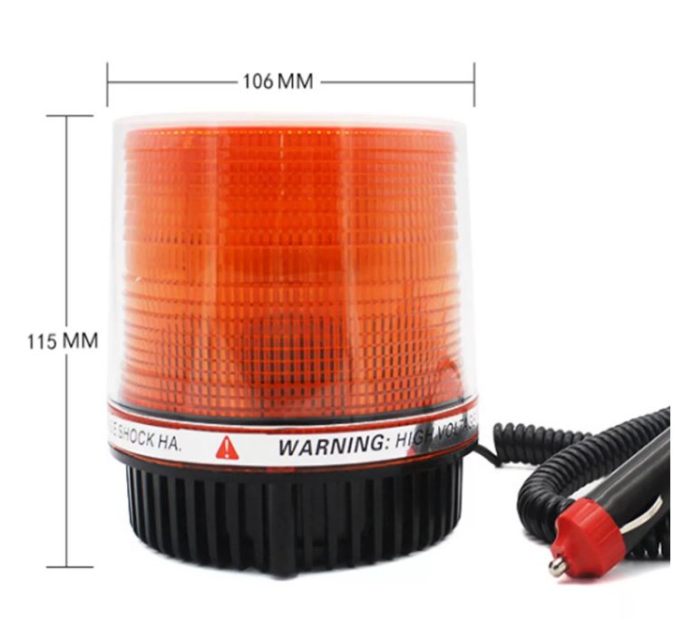 Lampeggiante 30 Led Segnalatore Di Emergenza Rotante Calamita Magnetico Auto 12V