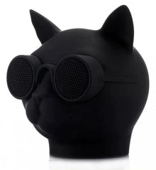 AKAI | SPEAKER BLUETOOTH AUX USB CASSA LED PORTATILE NERA CANE/GATTO BILLY BLACK