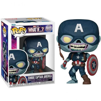 Funko Pop Marvel What If...? Zombie Captain America (941) Statuetta Vinyl Figure