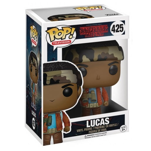 Funko Pop ! Television Stranger Things S1- (425) Lucas W / Bandana Figure 9Cm