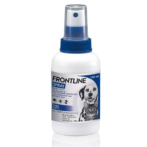 Frontline Spray 100 Ml | Antiparassitario Cani Gatti Anti Zecche Pulci Pidocchi