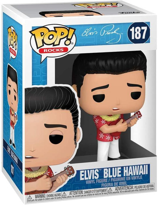 Funko Pop ! Rocks - Elvis Presley Blue Hawaii (187) Vinyl Figure Statuetta Rock