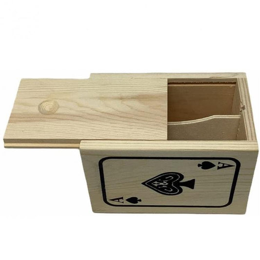Scatola In Legno Cofanetto Canastra Mazzo Carte Gioco Francesi Napoletane Poker