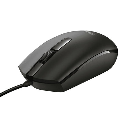 Trust Mouse Ottico Basi Wired 3 Pulsanti 1200Dpi Usb Nero Pc Desktop Notebook