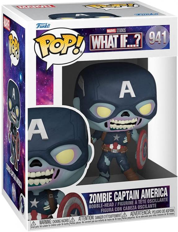 Funko Pop Marvel What If...? Zombie Captain America (941) Statuetta Vinyl Figure