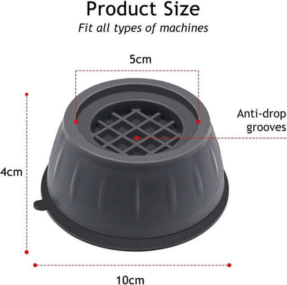 4 PIEDI LAVATRICE ANTI VIBRAZIONE RUMORE PIEDINI ANTIURTO ASCIUGATRICE GOMMA PAD
