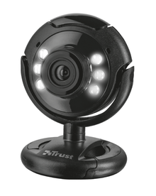 Webcam Trust Spotlight Con Microfono Interno E Luci Led Pc Desktop Skype Usb