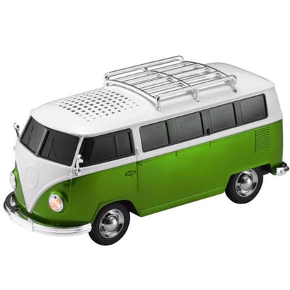 AKAI | PULMINO RETRO VAN MINI BUS SPEAKER BLUETOOTH AUX USB CASSA LED PORTATILE