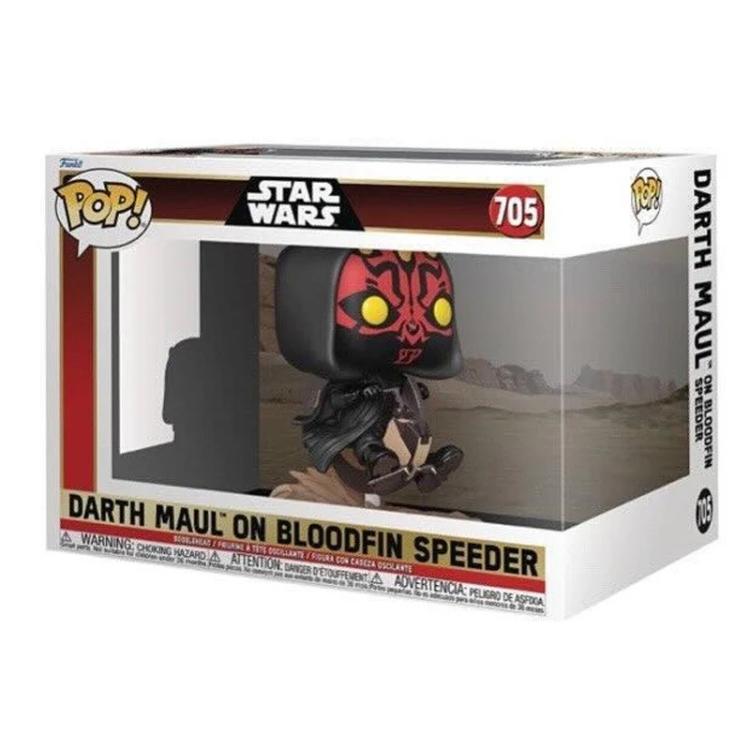 Funko Pop ! Star Wars - (705) Darth Maul On Bloodfin Vinyl Figure 25Cm Statua