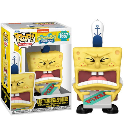 Funko Pop ! Animation Spongebob 25Th (1667) Spongebob W/Krusty Krab Pizza Figure