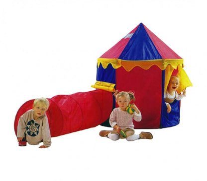 Tenda Circo Igloo Per Bambini + Tunnel Pieghevole Tubo Giochi Casetta Giardino