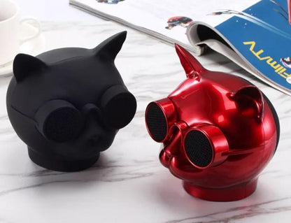 AKAI | SPEAKER BLUETOOTH AUX USB CASSA LED PORTATILE CANE/GATTO BILLY CHROME
