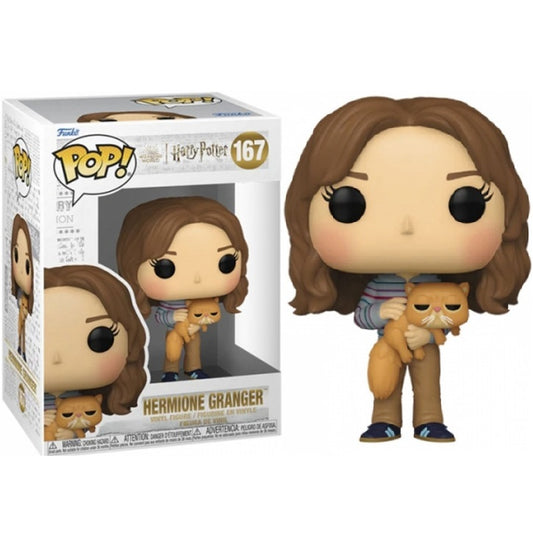 Funko Pop ! Harry Potter - (167) Hermione Granger W/Crookshanks Vinyl Figure 9Cm