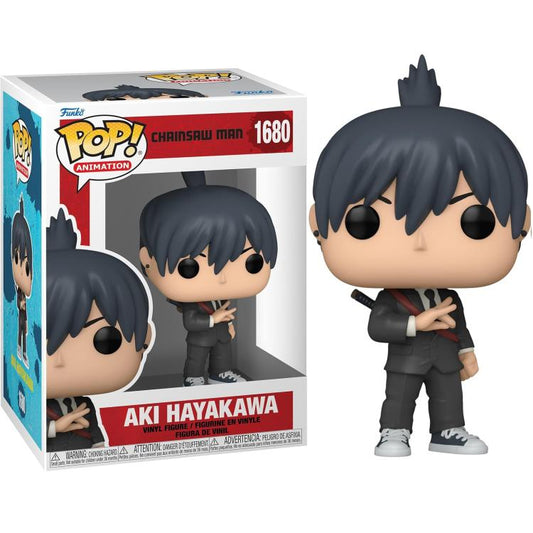 Funko Pop ! Animation Chainsaw Man (1680) Aki Hayakawa Vinyl Figure 9Cm