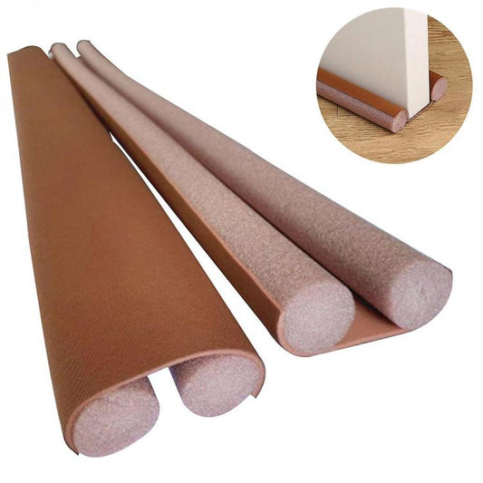 Paraspifferi Sottoporta Isolamento Porte Guarnizione Insetti Freddo 95Cm Marrone