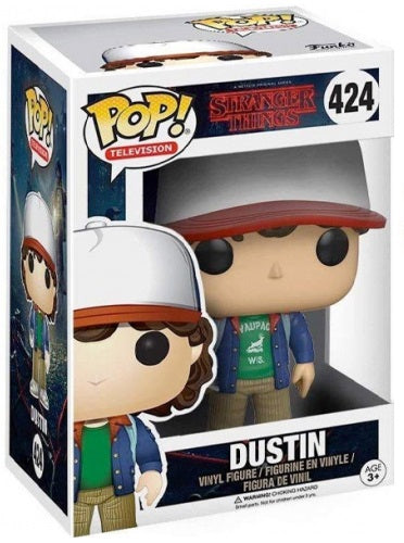 Funko Pop ! Television Stranger Things S1 - (424) Dustin Figure Vinyl 9Cm Nuovo