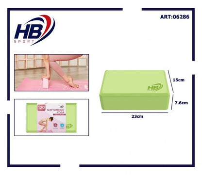 Mattoncino Yoga Schiuma Blocchi Esercizio Fitness Pilates Mattonella | Verde