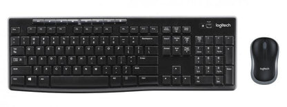 Logitech Kit Tastiera Mouse Ambidestro Wireless Mk270 Universale Windows Pc