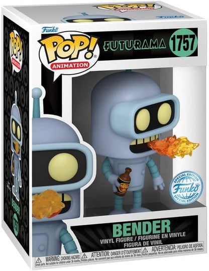 Funko Pop ! Animation Futurama (1757) Bender  Vinyl Figure Special Edition 9Cm