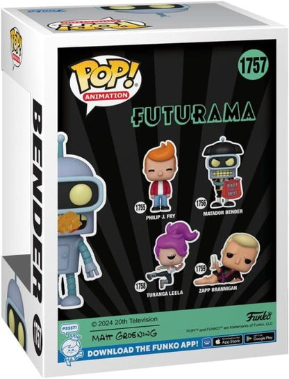 Funko Pop ! Animation Futurama (1757) Bender  Vinyl Figure Special Edition 9Cm