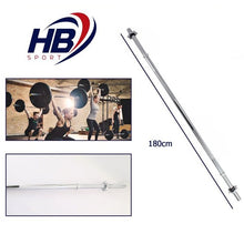 BILANCIERE DIRITTO 180CM Ø25mm ACCIAIO MANUBRIO BARRA LISCIA BODYBUILDING 1,80m